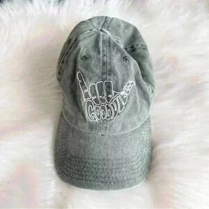 Good Vibes Adult Gray Vintage Wash Baseball Hat